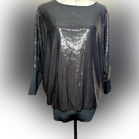 Skinny Girl Sequined Holiday Top - Picture 2 of 4